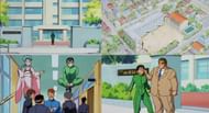 Yusuke and Kuwabara’s anime school (Image via Studio Pierrot)